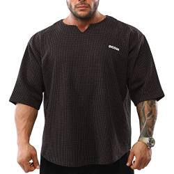 Big SM Extreme Sportswear Ragtop Rag Top Sweater T-Shirt Bodybuilding 3327-BROWN von BGSM