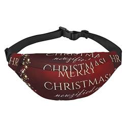 Merry Christmas Travel Running Große Crossbody Bag Hüfttasche :>> Langlebig und leicht für Sport, Reisen beim Tragen, Schwarz, One Size von BHCASE