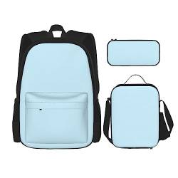 Taschen-Rucksack, Umhängetasche, Lunch-Tasche, Stifttaschen-Set – robust, langlebig und modisch, leichtes Design, einfarbig, kleines frisches Muster, Schwarz , Einheitsgröße von BHCASE