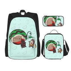 Taschen-Rucksack, Umhängetasche, Stifttaschenset – robust, langlebig, modisch und leicht, Sonnenblumenkerne, Wassermelonenkerne von BHCASE