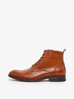 BIANCO Herren BIABYRON Leather Lace Up Ankle Boot, Brandy, 45 EU von BIANCO