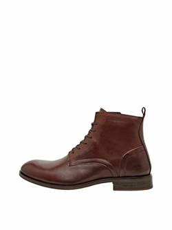 BIANCO Herren BIABYRON Leather Lace Up Ankle Boot, Dark Brown 6, 41 EU von BIANCO
