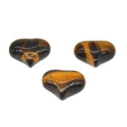 BIANMTSW Liebe Herz Form Kristall Steine ​​Natürliche Quarz Edelsteine ​​Anhänger Hause Handgemachte DIY Schmuck Zubehör Geschenke Voller Textur (Color : Tiger Eye, Size : Taglia unica) von BIANMTSW