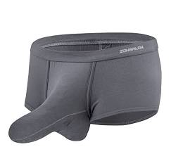 BIATWOWR Men's Boxer Shorts Double Pockets Separate Bulge Ball Pouch Underwear Men von BIATWOWR