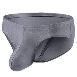 BIATWOWR Mens Underwear Briefs Ice Silk Sexy Bulge Enhancing Low Rise Boxer Brief Man Pants Multipack M L XL 2XL 3XL von BIATWOWR