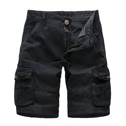 BIBOKAOKE Cargo Shorts Herren Sommer Vintage Kurze Hose mit vielen Taschen Slim Fit Casual Camouflage Cargohose Regular Bermuda Arbeitshose Outdoors Chinohose Straight Herrenshorts Knielänge von BIBOKAOKE