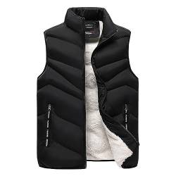 BIBOKAOKE Gilet Herren Outdoor Winterweste Slim Fit Stehkragen Steppweste Casual ärmellose Herrenweste Wärme Freizeit Übergangsweste Vest Warm Dick Thermoweste Full-Zip Sportweste Waistcoat von BIBOKAOKE