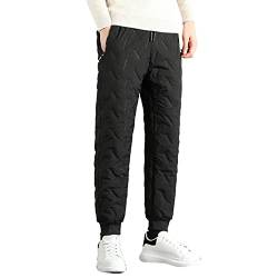 BIBOKAOKE Jogginghose Herren Thermo Fleecehose verdicktes Fleece Gefütterte Hose Winter Warme Freizeithose Feldhose Jagdhose Laufhosen Arbeitshosen Outdoorhose Heimhose Thermo Hose von BIBOKAOKE