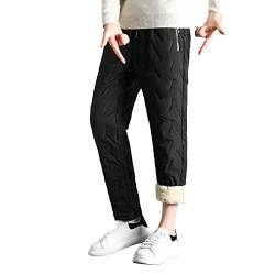 BIBOKAOKE Jogginghose Herren Winter Warme Freizeithose Feldhose Arbeitshosen Outdoorhose Heimhose Thermo Hose Thermo Fleecehose verdicktes Fleece Gefütterte Hose Jagdhose Laufhosen von BIBOKAOKE