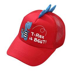 BIBOKAOKE Kinder Baby Baseball Cap mit Dinosaurier Muster Leichte Atmungsaktiv Mesh Baseball Kappe Jungen Mädchen Sommer Cartoon Mütze UV Schutz Baseballmütze Schirmmütze Outdoor Baseballkapp von BIBOKAOKE