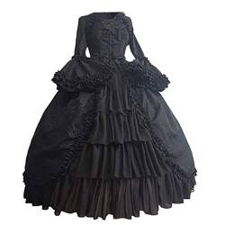 BIBOKAOKE Mittelalter Kleidung Damen Renaissance Victorian Prinzessin Kleid Steampunk A-Line Kleid Fasching Kleider Cosplay Kostüm Mittelalter Kleid Ball-Party-Kostüm Gothic Retro Kleid von BIBOKAOKE