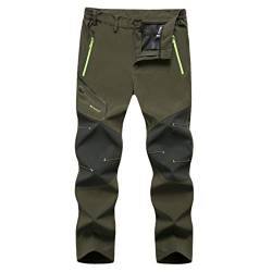 BIBOKAOKE Skihose Herren Winddicht Wasserdicht Trekkinghose Wanderhose Regular Fit Softshellhose Outdoor Arbeitshose Herbst Winter Patchwork jagdhose Rangerhose Funktionshose mit Taschen von BIBOKAOKE