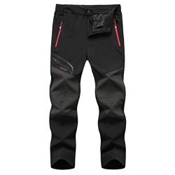 BIBOKAOKE Skihose Herren Winddicht Wasserdicht Trekkinghose Wanderhose Regular Fit Softshellhose Outdoor Arbeitshose Herbst Winter Patchwork jagdhose Rangerhose Funktionshose mit Taschen von BIBOKAOKE