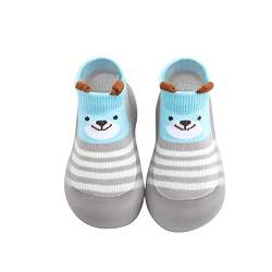 Socken Schuhe Baby Anti Rutsch Socken for Babies Toddlers and Kids Weicher Bodensocken Strick Krabbelschuhe schön Cartoon Ente Muster Sockenschuhe Bequem Babyschuhe Lauflernschuhe (0-3Y) von BIBOKAOKE