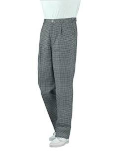 BICAP Bäckerhose für Herren - Kochhose - Pepita (schwarzweiß) Herrenhose - Ökotex (42, Herrengröße) von BICAP