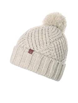 BICKLEY + MITCHELL Girl's Chunky Knit Pom Girls 4024-01-11-117-7/10 Beanie Hat, Linen Twist, Age 7-10 von BICKLEY + MITCHELL