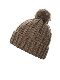 BICKLEY + MITCHELL Women's Cable Knit Pom Womens 2001-21-9-40 Beanie Hat, Brown, One Size von BICKLEY + MITCHELL