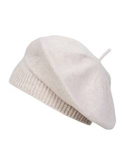 BICKLEY + MITCHELL Women's Cashmere Merino Blend Womens Beret 2174-01-9-12 Beanie Hat, Sand, One Size von Bickley & Mitchell