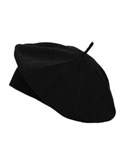 BICKLEY + MITCHELL Women's Cashmere Merino Blend Womens Beret 2174-01-9-20 Beanie Hat, Black, One Size von BICKLEY + MITCHELL