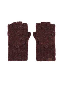 BICKLEY + MITCHELL Women's Fingerless Gloves Flap Mittens, Burgundy, One Size von BICKLEY + MITCHELL
