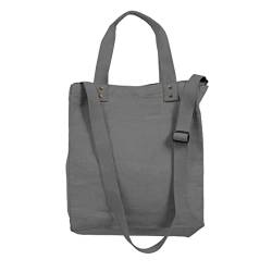 BIDBI Unisex Crossbody Shopper Bag Wiederverwendbare Einkaufstasche (1 Stück), grau, Einheitsgröße, Umhängetasche von BIDBI