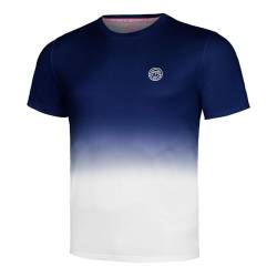 BIDI BADU Herren Crew Gradiant Tee - Dark Blue, White, Größe:XL von BIDI BADU