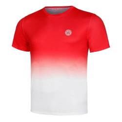 BIDI BADU Herren Crew Gradiant Tee - red, White, Größe:XL von BIDI BADU