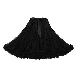 Damen Petticoat Tutu 50er Jahre Ballettkleid Rockabilly Tüll Unterrock Tutu Rock Crinoline Retro Unterrock Vintage Swing Karneval Kostüm von BIEDONGDA