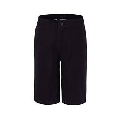 BIENZOE Jungen Baumwolle Schuluniformen Köper Bermuda Shorts Schwarz 8 (DE Größe 134) von BIENZOE