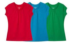BIENZOE Mädchen Antimikrobiell Kurzarm T-Shirt 3pcs Satz D 10/12 von BIENZOE