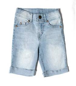 BIENZOE Mädchen Baumwolle Dehnbar Jeans-Shorts Rein Blau 16 von BIENZOE