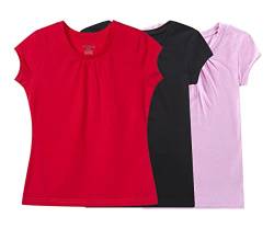 BIENZOE Mädchen Schnelltrocknend Kurzarm T-Shirt 3pc Satz F 4/5(4-5 Jahre) von BIENZOE
