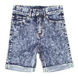 BIENZOE Mädchen Weiche Hohe Taille Dehnbar Jeans Shorts Hellblau größe 9 von BIENZOE