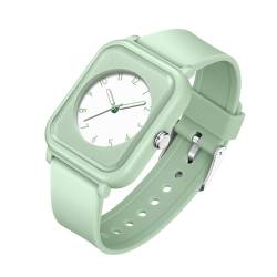 BIEWO Damen-Quarz-Armbanduhr mit weißem Zifferblatt, Analog-Anzeige und buntem Armband, modische Armbanduhr für Frauen und Mädchen, grün von BIEWO