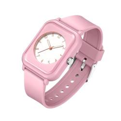 BIEWO Damen-Quarz-Armbanduhr mit weißem Zifferblatt, Analog-Anzeige und buntem Armband, modische Armbanduhr für Frauen und Mädchen, rose, SD-6127 von BIEWO