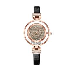BIEWO Damen Uhr Quarz Analog Armbanduhr Mode Stil Uhren für Frauen Lederband Casual Damen Weibliche Armbanduhr Geschenk, Gold von BIEWO