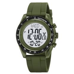 BIEWO Digitale Herren-Sportuhr mit Alarm, Countdown, Dualzeit, wasserdicht, ultradünn, Weitwinkel-Display, Armbanduhr für Männer und Frauen, armee-grün von BIEWO