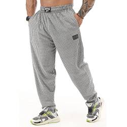 BIG SAM SPORTSWEAR COMPANY Herren Sweatpants mit Taschen, Komfort Design Gym Active Pants, natur, Klein von BIG SAM SPORTSWEAR COMPANY
