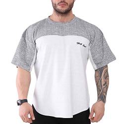 BIG SM EXTREME SPORTSWEAR Herren Ragtop Rag Top Sweater T-Shirt Bodybuilding 3078 beige 3XL von BIG SM EXTREME SPORTSWEAR