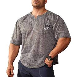 BIG SM EXTREME SPORTSWEAR Herren Ragtop Rag Top Sweater T-Shirt Bodybuilding 3142 grau L von BIG SM EXTREME SPORTSWEAR