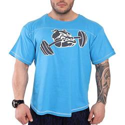 BIG SM EXTREME SPORTSWEAR Herren Ragtop Rag Top Sweater T-Shirt Bodybuilding 3204 blau L von BIG SM EXTREME SPORTSWEAR