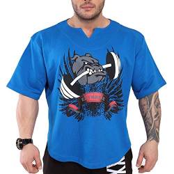 BIG SM EXTREME SPORTSWEAR Herren Ragtop Rag Top Sweater T-Shirt Bodybuilding 3209 blau L von BIG SM EXTREME SPORTSWEAR
