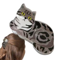 BIGUD Katzen-Haarspangen für Frauen,Katzen-Haarspangen - Tierhaarspangen | Kleine Tierhaarklammer für Frauen und Mädchen, Haarklammer für Kätzchen, Haarschmuck von BIGUD