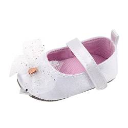 BIISDOST Baby Mädchen Einzelschuhe Mesh Bowknot Erste Schuhe Kleinkind Sandalen Prinzessin Schuhe Baby Schuhe 22 (White, 19 Toddler) von BIISDOST