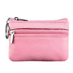 BIISDOST Geldbörsen Für Damen Brieftasche Für Reisepass Small Small Pouch Key Damentasche Reißverschluss Ring aus Brieftasche mit Geldbörse Kitkartenhüllen Blau Kitkartenhüllen Damen (Pink, One Size) von BIISDOST