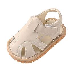 BIISDOST Junge Mädchen Sandalen Schuhe weiche Schuhe Roman Baby erste einzige Baby-Schuhe Kind 4 Monate (Beige, 6-9 Months) von BIISDOST