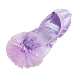 BIISDOST Kinderschuhe Tanzschuhe Warm Dance Ballett Performance Indoor Schuhe Yoga Tanzschuhe Sneaker 39 Damen (Purple, 35.5 Big Kids) von BIISDOST
