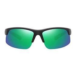 BIISDOST Unisex-Sonnenbrille Reiten Laufen Winddichte Sonnenbrille Outdoor Sonnenschutz Sportbrille mit Brillenetui Sonnenbrille Herren compatible with Polarisiert Verspiegelt (Green, One Size) von BIISDOST