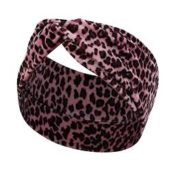 Für Mädchen Leopard Für Frauen Sport Mode Stirnband Stirnbänder Stirnband Elastizität Druck Boho Geknotete Stirnbänder Breites Yoga Stirnband Frottee Turban von BIISDOST