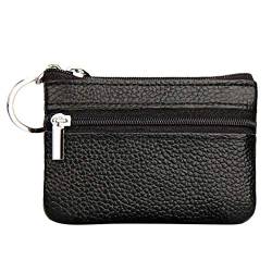 Geldbörsen Für Damen Brieftasche Für Reisepass Small Small Pouch Key Damentasche Reißverschluss Ring aus Brieftasche mit Geldbörse Kitkartenhüllen Blau Kitkartenhüllen Damen (Black, One Size) von BIISDOST